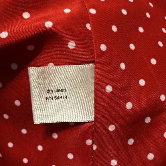 The Limited Red Single Button Blazer Polka Dot Lining M Preppy Academia 89-28 - Picture 13 of 13